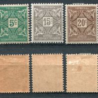 WA0144 Franz. Senegal P 12 + 14-15 ungebraucht * 2,70 M€ (2013)