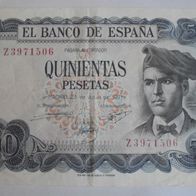 500 Pesetas El Banco De Espana (Quinientas Pesetas 1971)