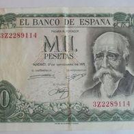 1000 Pesetas El Banco De Espana (Mil Pesetas 1971)