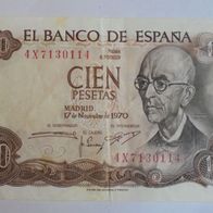 100 Pesetas El Banco De Espana (Cien Pesetas 1970)