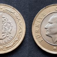 14571(2) 1 Lira (Türkei) 2009 in UNC ............... von * * * Berlin-coins * * *