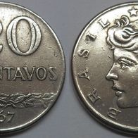 Brasilien 20 Centavos 1967 ## Kof