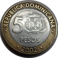 Dominikanische Republik 5 Pesos 2002 ## C6