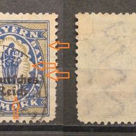 Dt. Reich 1920 Mi. Nr.130 WZ3 Abart ! Gestempelt (W67)