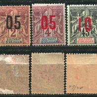 OA0003 Madagaskar, ungebraucht * , Michel 111-12 I + 118 I. 5,00 M€, (2017)