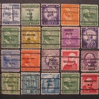 USA Lot 1920 - 1932 Vorausentwertungen Aufdruck (W83)