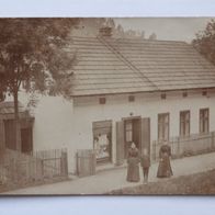 Dessendorf Isergebirge: Haus mit Geschäft, Foto-Ak 1907