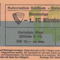 VFL Bochum - 1. FC Nürnberg altes Ticket Saison 1991