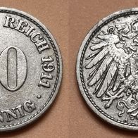 1087(5) 10 Pfennig (Kaiserreich) 1911/ A in ss-vz ..... von * * * Berlin-coins * * *