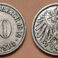 1099(5) 10 Pfennig (Kaiserreich) 1912/ A in vz ........ von * * * Berlin-coins * * *