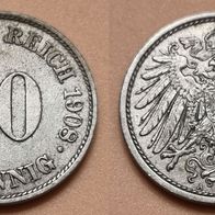 1072(5) 10 Pfennig (Kaiserreich) 1908/ A in ss-vz ..... von * * * Berlin-coins * * *