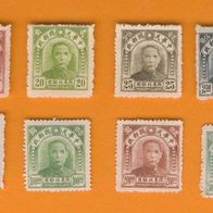 China 1946/47 Nordostprovinzen 8 verschiedene Wert ais Mi.15 - 37