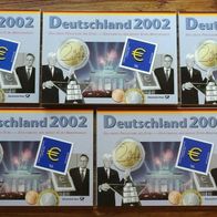BRD Euro-KMS 2002 PP Deutschland Münzen u. Marken, alle Prägestätten A, D, F, G, J