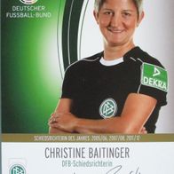 Autogrammkarte Christine Baitinger DFB Schiedsrichterin Frauenfussball