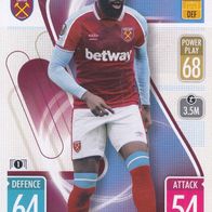 West Ham United Topps Trading Card Europa League 2021 Arthur Masuaku Nr.106