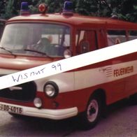 Feuerwehr-Foto DDR Oldtimer VEB IFA PKW Schnelltransporter B 1000 Krankenwagen Berlin