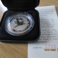 Australien Kookaburra 1996 Privy Mark Eifelturm, 1 oz 999 Silber, Zertifikat
