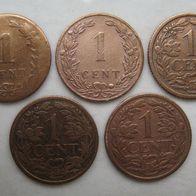 Niederlande 1Cent Lot 1877 - 1915 Bronze (W134)