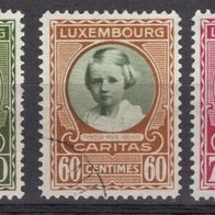 Luxemburg Kinderhilfe 1928 gestempelt 208-212 - 1 Mangel
