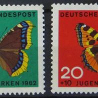 Wohlfahrtsmarken Für die Jugend 1962 4 Postwertzeichen Tiere Briefmarken Postfrisch