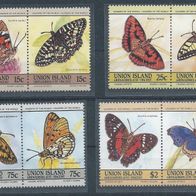 St Vincent (Union Island) MiNr. 94 - 101 postfrisch, Schmetterlinge (3633)