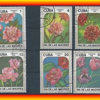 Cuba, MiNr. 2943 - 2948 gestempelt, Blumen (3642)