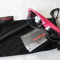 NewYorker " Sonnenbrille Neu mit Etui pink schwarz Sonne Sommer Strand