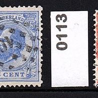 H018 Niederlande Mi. Nr. 19 D König Willem III. + 113 Freimarke Orangenbaum o <