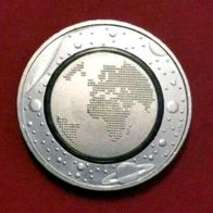 5 Euro Münze vom blauen Planet von 2016 J, unzirkuliert