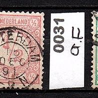 H026 Niederlande Mi. Nr. 30 b + 31 a.F. Ziffern im Kreis o <