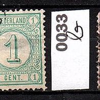 H032 Niederlande Mi. Nr. 31 a.F. + 33 b Ziffern im Kreis o <