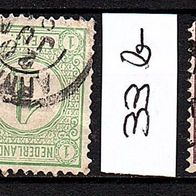 H033 Niederlande Mi. Nr. 31 a.F. + 33 b Ziffern im Kreis o <