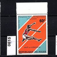 H039 Niger Mi. Nr. 613 + 615 + 616 Sport: Kugelstoßen, Weitsprung, Speerwerfen * * <