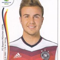 Panini Sammelbild Fussball WM 2014 Mario Götze aus Deutschland Nr.500