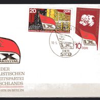 DDR 1976 Parteitag der SED MiNr. 2123 - 2124 FDC gestempelt