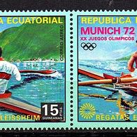 H110 Äquatorialguinea Mi. Nr. 103 2fach - Olymp. Sommerspiele 1972 Rudern * * <