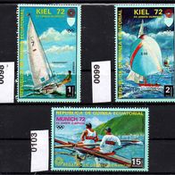 H111 Äquatorialguinea Mi. Nr. 98 + 99 + 103 - Olymp. Sommerspiele 1972 München * * <