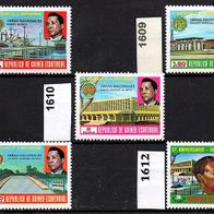 H114 Äquatorialguinea Mi. Nr. 1608 - 1612 - 5 Jahre Unabhängigkeit - Bauwerke * * <