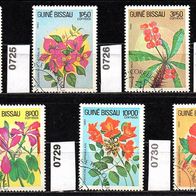 H135 Guinea-Bissau Mi. Nr. 724 bis 730 Blumen o <