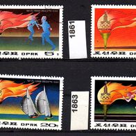H147 Korea-Nord Mi. Nr. 1860 bis 1863 Olymp. Sommerspiele Moskau 1980 o <