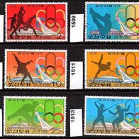 H152 Korea-Nord Mi. Nr. 1508 bis 1913 Olymp. Sommerspiele Montreal 1976 o <