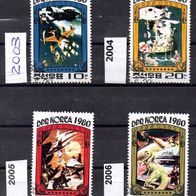 H153 Korea-Nord Mi. Nr. 2003 bis 2006 Eroberung des Alls o <