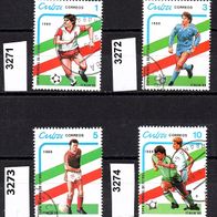 H155 Kuba Mi. Nr. 3271 bis 3274 Fußball-WM 1990 in Italien o <