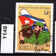 H158 Laos Mi. Nr. 1111 Rotes Kreuz + Nr. 1146 + 1147 Kubanische Revolution o