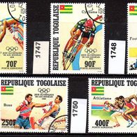 H202 Togo Mi. Nr. 1746 bis 1750 Olympische Sommerspiele 1984 in L.A. o <