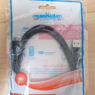 1,8m USB Kabel Manhattan USB A Micro USB Datenkabel