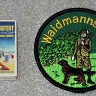 Waidmanns Heil - Jäger-Abzeichen - Aufnäher - Patch - Jagd - gestickt! Ø 8 cm