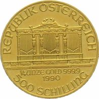 Österreich 500 Schilling 1990 - 1/4 Oz Gold Wiener Philharmoniker