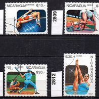 H239 Nicaragua Mi. Nr. 2807 bis 2812 Panamerikanische Spiele o <