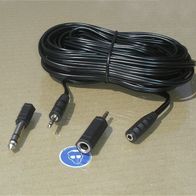 10m Audio Verbindungskabel Klinke 3,5mm Stereo Kabel Verlängerung Stecker Buchse 